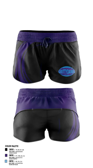 Womens Shorts, GrittyDawg Athletics, , Teamtime, Team time, sublimation, custom sports apparel, team uniforms, spirit wear, spiritwear, sports uniforms, custom shirts, team store, custom team store, fundraiser sports, apparel fundraiser