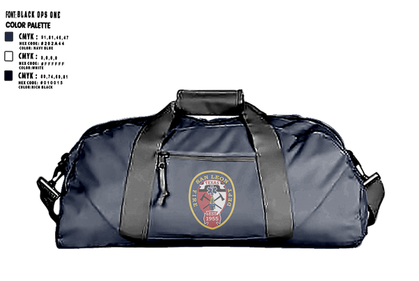 Duffle Bag, San Leon Volunteer Fire Department, Fire Department, Teamtime, Team time, sublimation, custom sports apparel, team uniforms, spirit wear, spiritwear, sports uniforms, custom shirts, team store, custom team store, fundraiser sports, apparel fundraiser