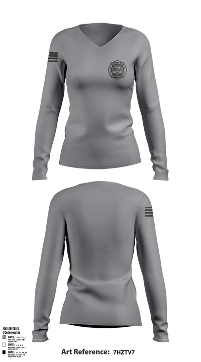 Engine 51 Ladder 29 Medic 18 Battalion 2 1889542 Women's Long Sleeve V-neck Shirt - 1