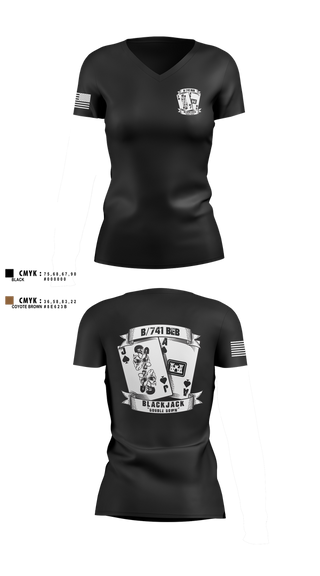Womens Short Sleeve Vneck Shirt, B/741BEB, Army, Teamtime, Team time, sublimation, custom sports apparel, team uniforms, spirit wear, spiritwear, sports uniforms, custom shirts, team store, custom team store, fundraiser sports, apparel fundraiser