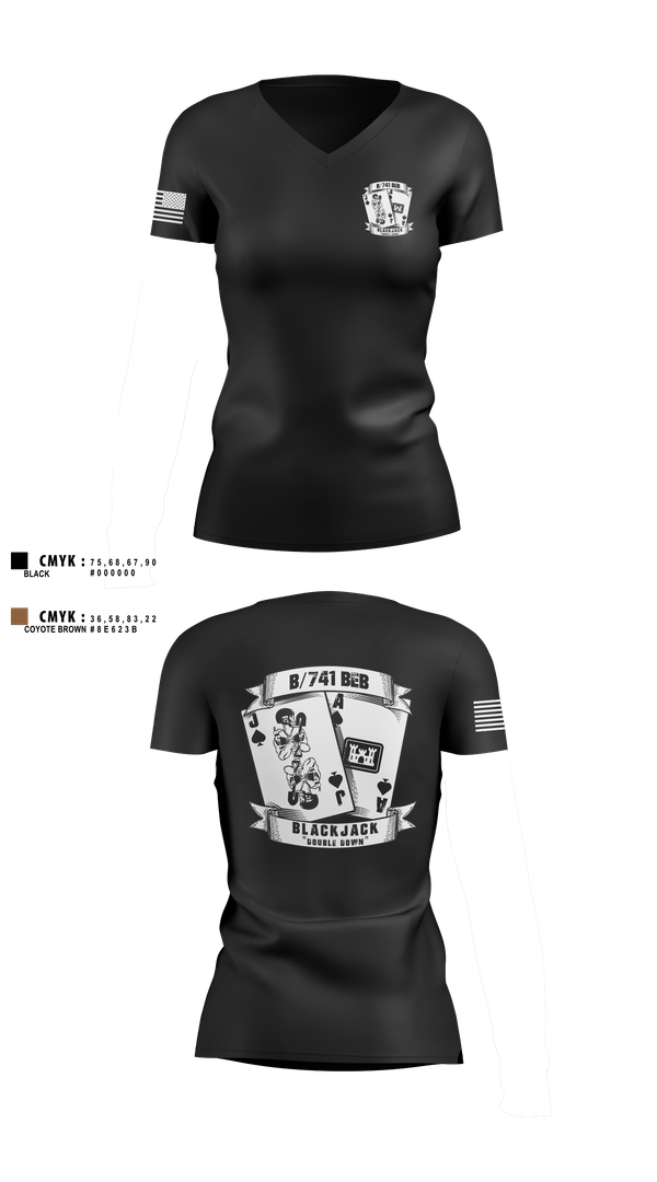Womens Short Sleeve Vneck Shirt, B/741BEB, Army, Teamtime, Team time, sublimation, custom sports apparel, team uniforms, spirit wear, spiritwear, sports uniforms, custom shirts, team store, custom team store, fundraiser sports, apparel fundraiser