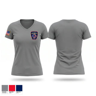 Womens Short Sleeve Vneck Shirt, East Franklin Fire Department, Fire Department, Teamtime, Team time, sublimation, custom sports apparel, team uniforms, spirit wear, spiritwear, sports uniforms, custom shirts, team store, custom team store, fundraiser sports, apparel fundraiser