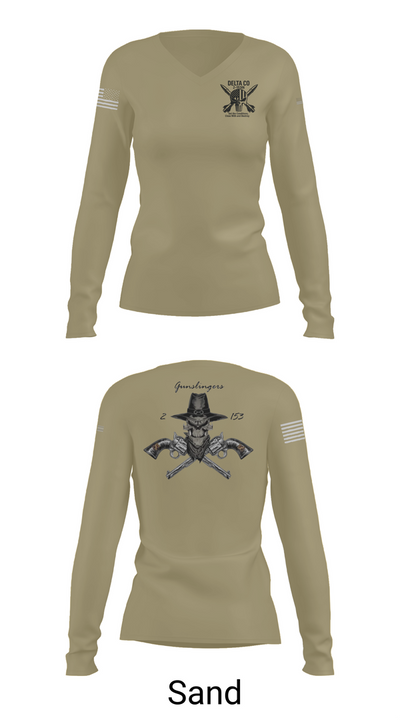 CO D 2-153 92734022 Women's Long Sleeve V-neck Shirt - 92