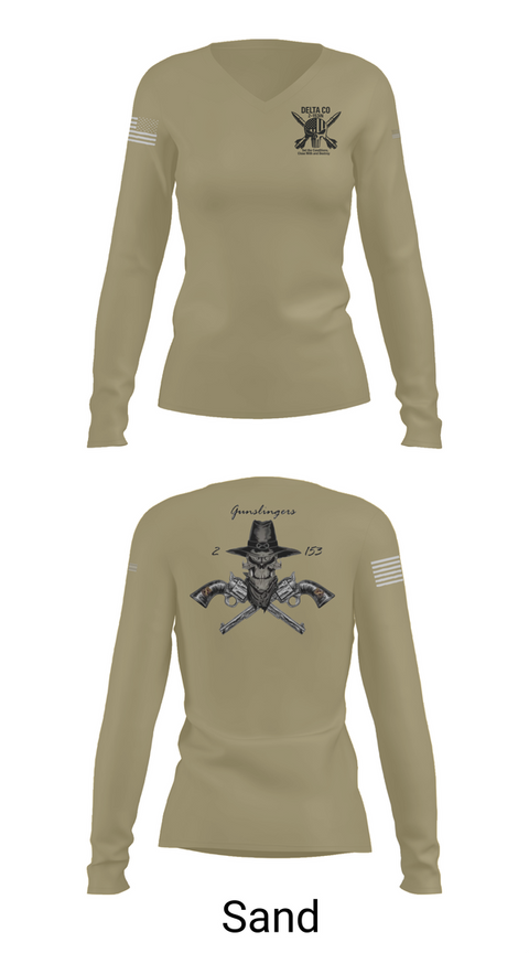 Womens Long Sleeve Vneck Shirt, CO D 2-153, , Teamtime, Team time, sublimation, custom sports apparel, team uniforms, spirit wear, spiritwear, sports uniforms, custom shirts, team store, custom team store, fundraiser sports, apparel fundraiser