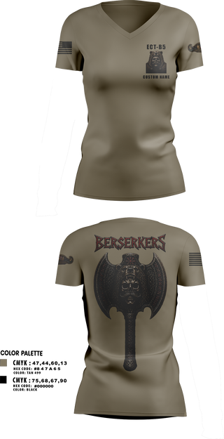 Womens Short Sleeve Vneck Shirt, 11th Cyber BN, Army, Teamtime, Team time, sublimation, custom sports apparel, team uniforms, spirit wear, spiritwear, sports uniforms, custom shirts, team store, custom team store, fundraiser sports, apparel fundraiser