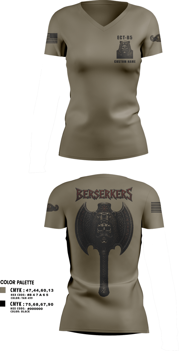 Womens Short Sleeve Vneck Shirt, 11th Cyber BN, Army, Teamtime, Team time, sublimation, custom sports apparel, team uniforms, spirit wear, spiritwear, sports uniforms, custom shirts, team store, custom team store, fundraiser sports, apparel fundraiser