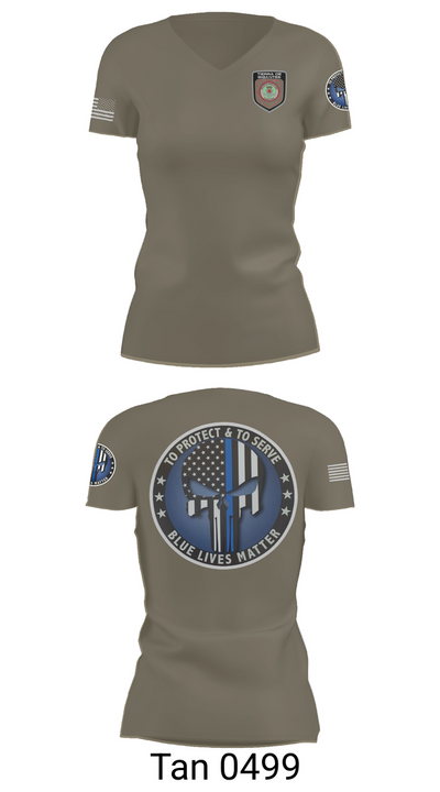 Policía Municipal de Carolina 96327149 Women's Short Sleeve V-neck Shirt - 65