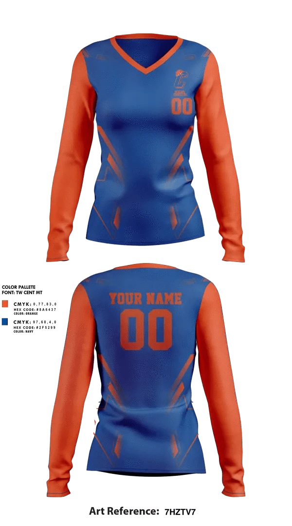 Womens Long Sleeve Vneck Shirt, Catskill Volleyball, Women's Volleyball, Teamtime, Team time, sublimation, custom sports apparel, team uniforms, spirit wear, spiritwear, sports uniforms, custom shirts, team store, custom team store, fundraiser sports, apparel fundraiser