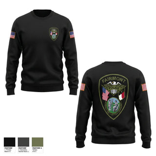Crew Neck Sweatshirt, Fairmont Police Department, Police, Teamtime, Team time, sublimation, custom sports apparel, team uniforms, spirit wear, spiritwear, sports uniforms, custom shirts, team store, custom team store, fundraiser sports, apparel fundraiser