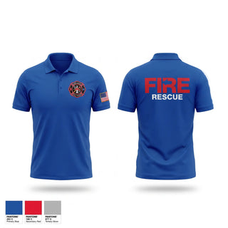 Short Sleeve Performance Polo, Jones Chapel Fire and Rescue, Fire Department, Teamtime, Team time, sublimation, custom sports apparel, team uniforms, spirit wear, spiritwear, sports uniforms, custom shirts, team store, custom team store, fundraiser sports, apparel fundraiser