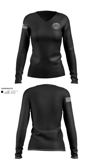 Womens Long Sleeve Vneck Shirt, Key West Police K-9 Unit, Police, Teamtime, Team time, sublimation, custom sports apparel, team uniforms, spirit wear, spiritwear, sports uniforms, custom shirts, team store, custom team store, fundraiser sports, apparel fundraiser