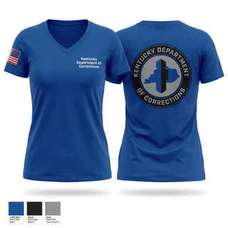 Womens Short Sleeve Vneck Shirt, Kentucky Department of Corrections, Police, Teamtime, Team time, sublimation, custom sports apparel, team uniforms, spirit wear, spiritwear, sports uniforms, custom shirts, team store, custom team store, fundraiser sports, apparel fundraiser
