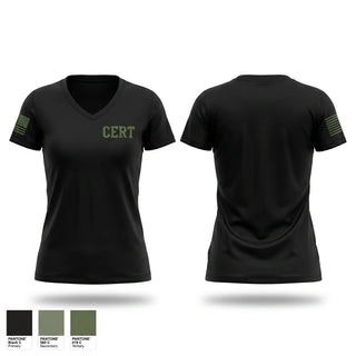 Womens Short Sleeve Vneck Shirt, Hancock county sheriff C.E.R.T team, Police, Teamtime, Team time, sublimation, custom sports apparel, team uniforms, spirit wear, spiritwear, sports uniforms, custom shirts, team store, custom team store, fundraiser sports, apparel fundraiser