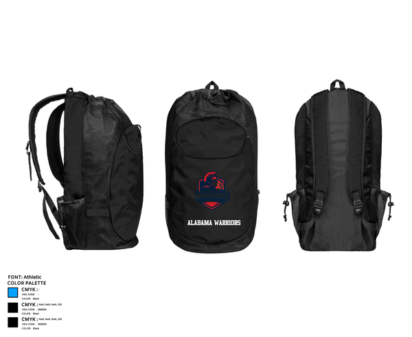 Gear Bag, Alabama Warriors, Men's Basketball, Teamtime, Team time, sublimation, custom sports apparel, team uniforms, spirit wear, spiritwear, sports uniforms, custom shirts, team store, custom team store, fundraiser sports, apparel fundraiser