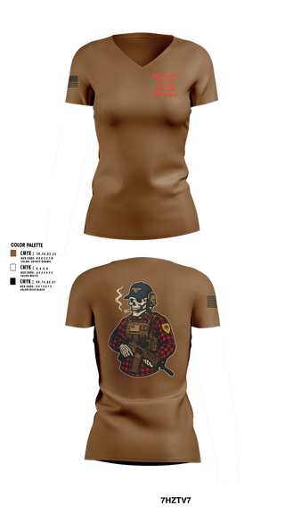 Womens Short Sleeve Vneck Shirt, CAT 611, Army, Teamtime, Team time, sublimation, custom sports apparel, team uniforms, spirit wear, spiritwear, sports uniforms, custom shirts, team store, custom team store, fundraiser sports, apparel fundraiser