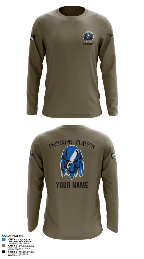 Long Sleeve Performance Shirt, 3rd Platoon, Army, Teamtime, Team time, sublimation, custom sports apparel, team uniforms, spirit wear, spiritwear, sports uniforms, custom shirts, team store, custom team store, fundraiser sports, apparel fundraiser