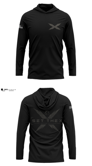 Long Sleeve hooded sunshirt, Set the X, Police, Teamtime, Team time, sublimation, custom sports apparel, team uniforms, spirit wear, spiritwear, sports uniforms, custom shirts, team store, custom team store, fundraiser sports, apparel fundraiser