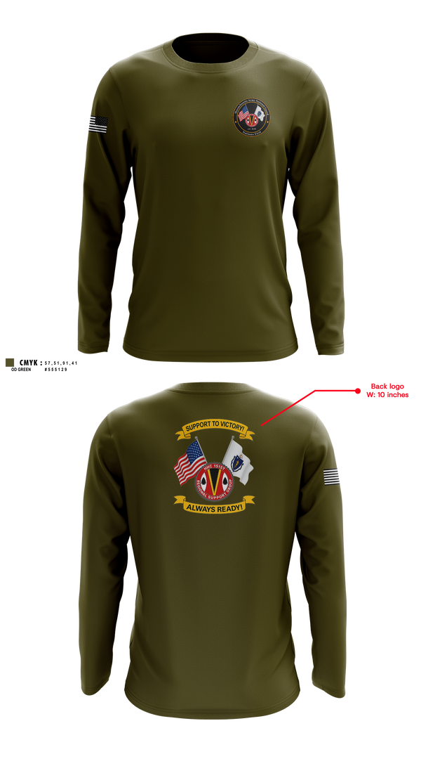 Long Sleeve Performance Shirt, HHC 151st RSG, Army, Teamtime, Team time, sublimation, custom sports apparel, team uniforms, spirit wear, spiritwear, sports uniforms, custom shirts, team store, custom team store, fundraiser sports, apparel fundraiser