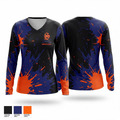 Cavalier Wrestling 47543203 Women's Long Sleeve V-neck Shirt - 2