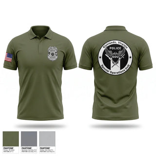Short Sleeve Performance Polo, Richlands Police Department SOU Team, Police, Teamtime, Team time, sublimation, custom sports apparel, team uniforms, spirit wear, spiritwear, sports uniforms, custom shirts, team store, custom team store, fundraiser sports, apparel fundraiser