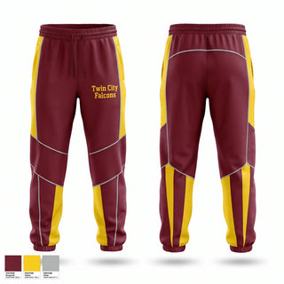Sweatpants, Twin City Falcons, Football, Teamtime, Team time, sublimation, custom sports apparel, team uniforms, spirit wear, spiritwear, sports uniforms, custom shirts, team store, custom team store, fundraiser sports, apparel fundraiser