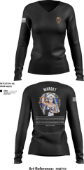 Karl & Hedwig Ackermann Memorial Institute for Joint Military Intelligence and Law Enforcement Education & Training at MARDET Fort Leonard Wood 34903411 Women's Long Sleeve V-neck Shirt - 100