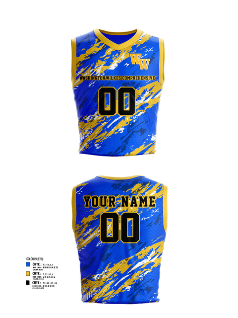 Womens Basketball Jersey, Washington-Wilkes Comprehensive High School Basketball, Women's Basketball, Teamtime, Team time, sublimation, custom sports apparel, team uniforms, spirit wear, spiritwear, sports uniforms, custom shirts, team store, custom team store, fundraiser sports, apparel fundraiser