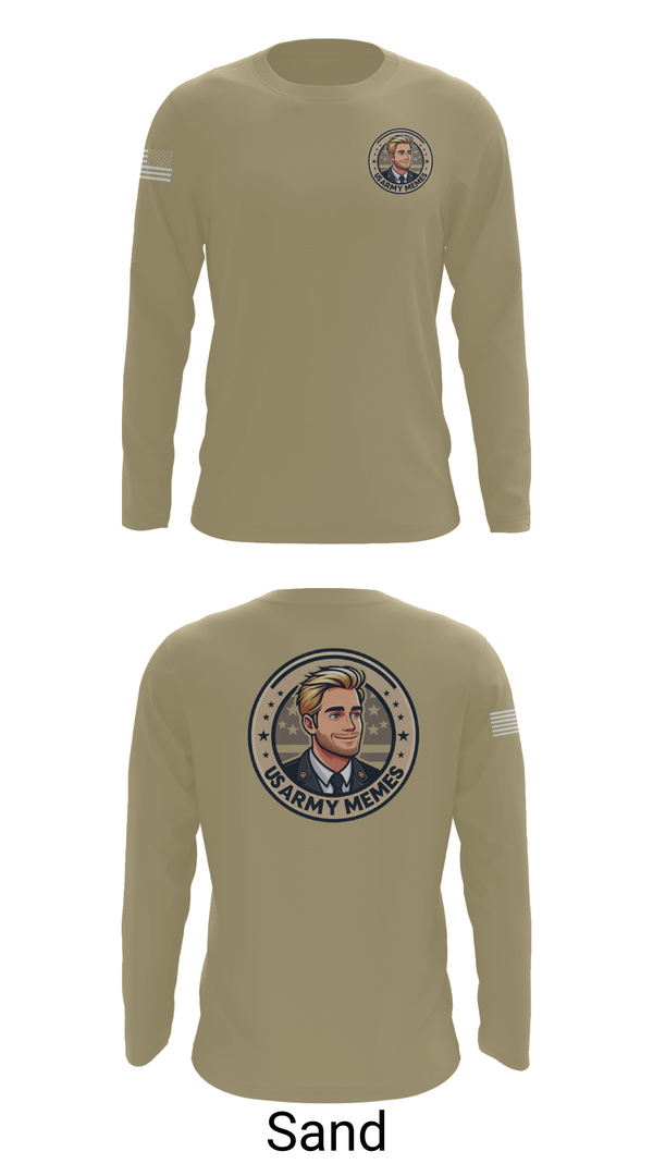 Long Sleeve Performance Shirt, U.S Army memes, , Teamtime, Team time, sublimation, custom sports apparel, team uniforms, spirit wear, spiritwear, sports uniforms, custom shirts, team store, custom team store, fundraiser sports, apparel fundraiser