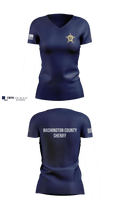 Washington County Sheriff's Department 29458252 Women's Short Sleeve V-neck Shirt - 100