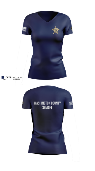 Womens Short Sleeve Vneck Shirt, Washington County Sheriff's Department, Police, Teamtime, Team time, sublimation, custom sports apparel, team uniforms, spirit wear, spiritwear, sports uniforms, custom shirts, team store, custom team store, fundraiser sports, apparel fundraiser