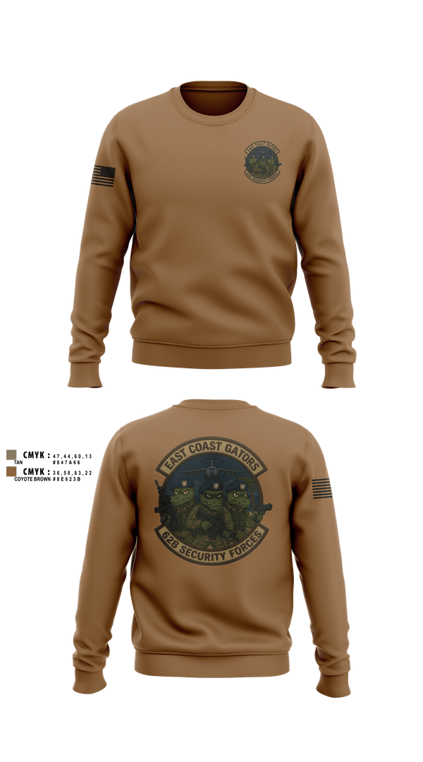 Crew Neck Sweatshirt, 628 Security Forces, Air Force, Teamtime, Team time, sublimation, custom sports apparel, team uniforms, spirit wear, spiritwear, sports uniforms, custom shirts, team store, custom team store, fundraiser sports, apparel fundraiser