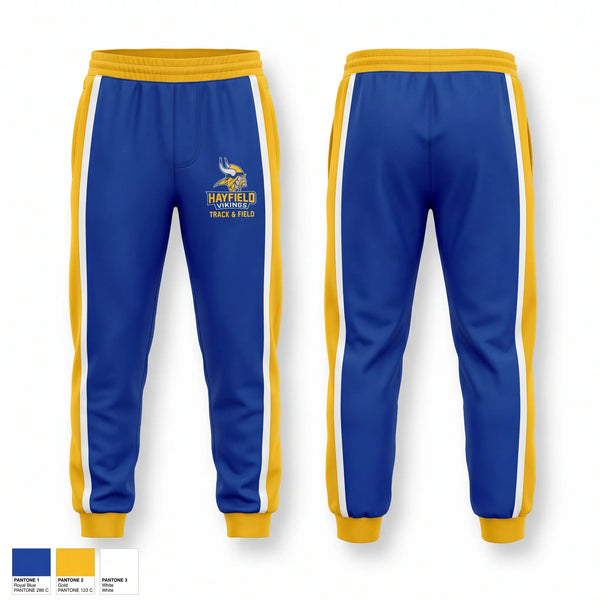 Sweatpants, Hayfield Vikings, Track & Field, Teamtime, Team time, sublimation, custom sports apparel, team uniforms, spirit wear, spiritwear, sports uniforms, custom shirts, team store, custom team store, fundraiser sports, apparel fundraiser