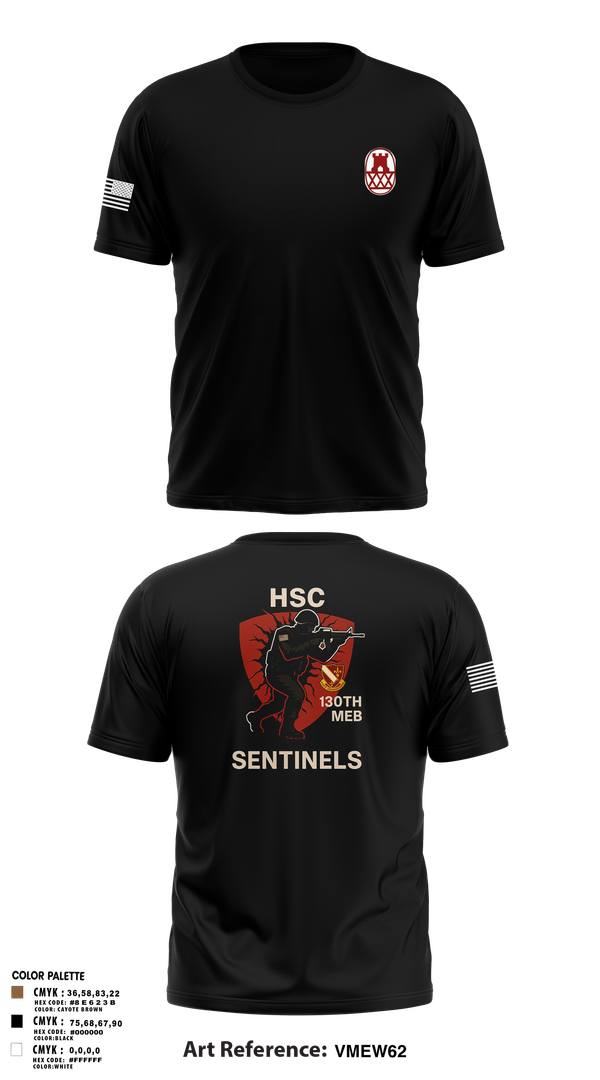 Old School Cotton Feel Shirt, HSC 130th MEB, Army, Teamtime, Team time, sublimation, custom sports apparel, team uniforms, spirit wear, spiritwear, sports uniforms, custom shirts, team store, custom team store, fundraiser sports, apparel fundraiser