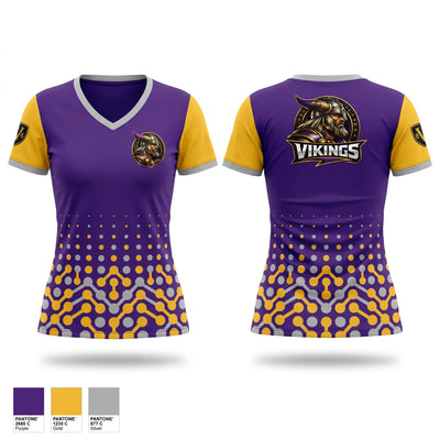 Tarboro High Vikings Women's Short Sleeve V-neck Shirt - 1