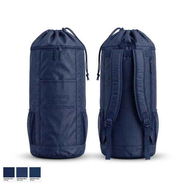 Gear Bag, Petersburg Volunteer Fire Department, Fire Department, Teamtime, Team time, sublimation, custom sports apparel, team uniforms, spirit wear, spiritwear, sports uniforms, custom shirts, team store, custom team store, fundraiser sports, apparel fundraiser