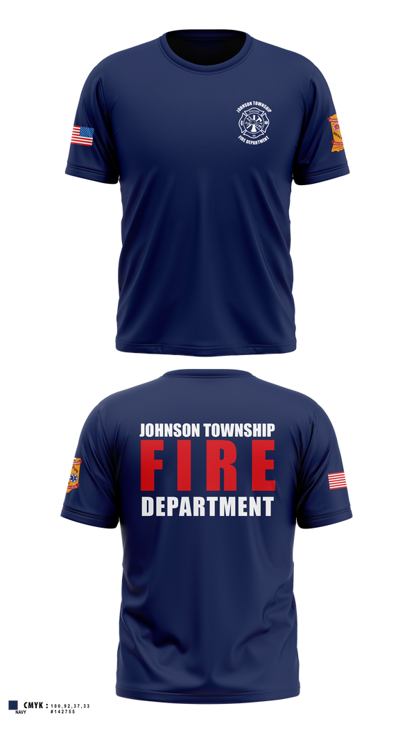 Old School Cotton Feel Shirt, Johnson township fire department, Fire Department, Teamtime, Team time, sublimation, custom sports apparel, team uniforms, spirit wear, spiritwear, sports uniforms, custom shirts, team store, custom team store, fundraiser sports, apparel fundraiser