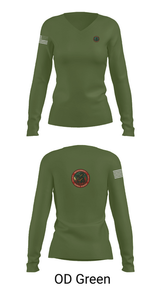 Womens Long Sleeve Vneck Shirt, Detachment 1, 24th MDSB, , Teamtime, Team time, sublimation, custom sports apparel, team uniforms, spirit wear, spiritwear, sports uniforms, custom shirts, team store, custom team store, fundraiser sports, apparel fundraiser