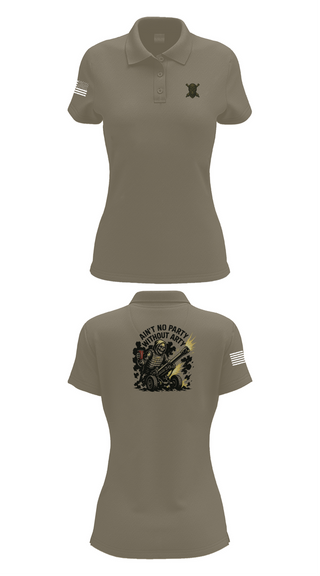 Womens Short Sleeve Performance Polo, 2/11 Hotel battery, Marines, Teamtime, Team time, sublimation, custom sports apparel, team uniforms, spirit wear, spiritwear, sports uniforms, custom shirts, team store, custom team store, fundraiser sports, apparel fundraiser