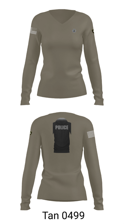 Nashville Police Department 22695418 Women's Long Sleeve V-neck Shirt - 73