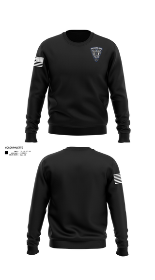 Crew Neck Sweatshirt, Palisades Park Police Department Public, Police, Teamtime, Team time, sublimation, custom sports apparel, team uniforms, spirit wear, spiritwear, sports uniforms, custom shirts, team store, custom team store, fundraiser sports, apparel fundraiser