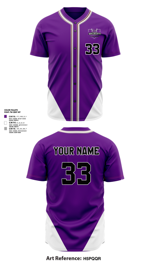 Full Button Baseball Jersey, Louisburg Wildcats, Baseball, Teamtime, Team time, sublimation, custom sports apparel, team uniforms, spirit wear, spiritwear, sports uniforms, custom shirts, team store, custom team store, fundraiser sports, apparel fundraiser