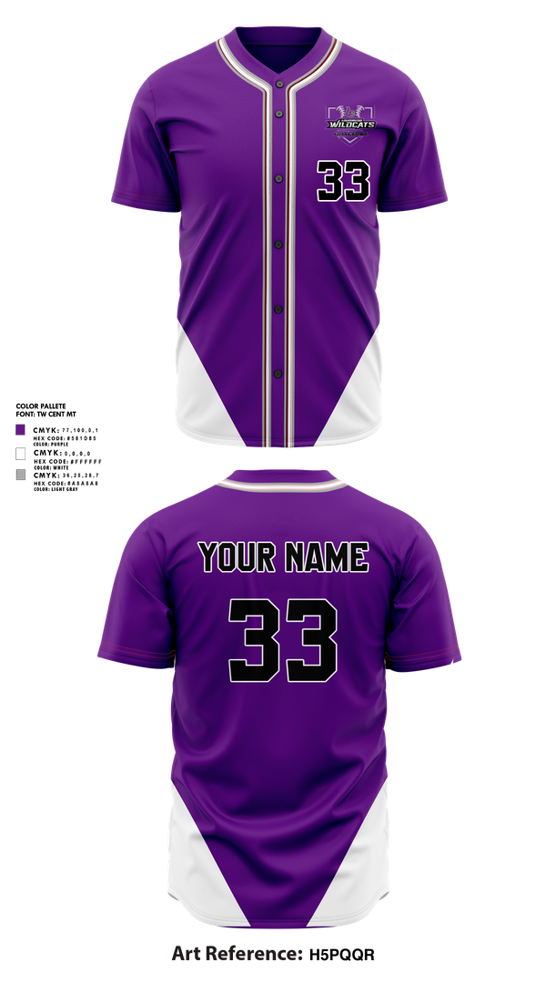 Full Button Baseball Jersey, Louisburg Wildcats, Baseball, Teamtime, Team time, sublimation, custom sports apparel, team uniforms, spirit wear, spiritwear, sports uniforms, custom shirts, team store, custom team store, fundraiser sports, apparel fundraiser