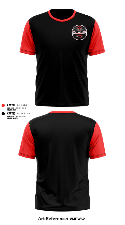 Foothill Jr Cougars Football and Cheer  Short Sleeve Performance Shirt - 1