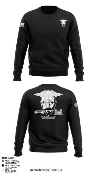 Crew Neck Sweatshirt, Heisenberg’s, Army, Teamtime, Team time, sublimation, custom sports apparel, team uniforms, spirit wear, spiritwear, sports uniforms, custom shirts, team store, custom team store, fundraiser sports, apparel fundraiser