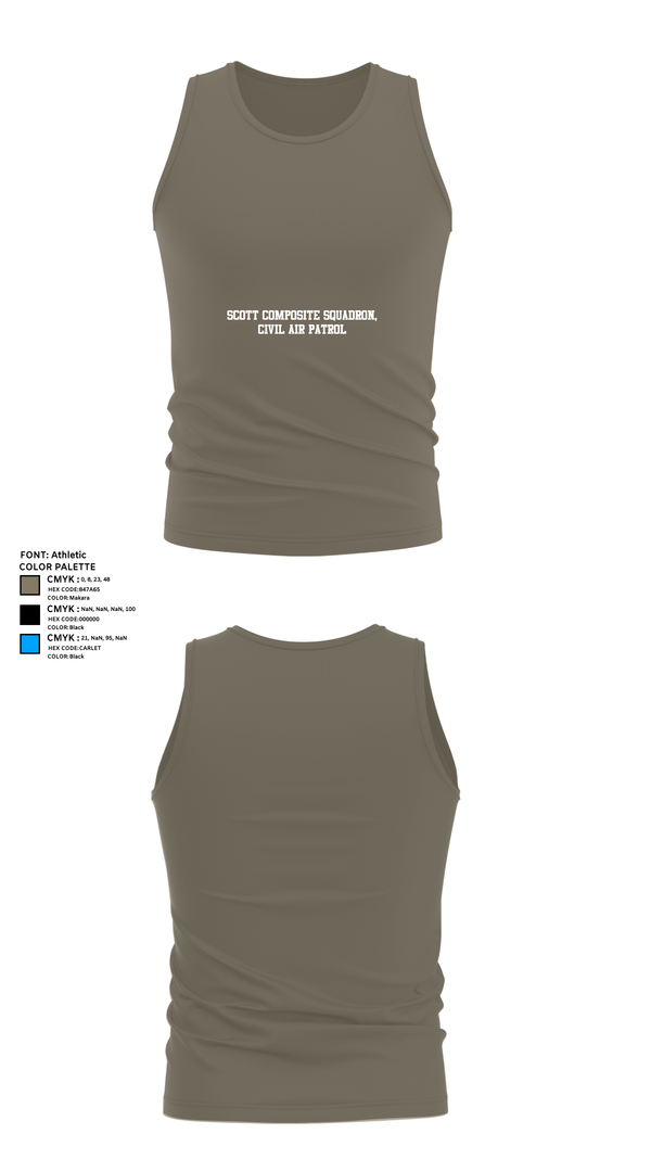 Tank Top, Scott Composite Squadron, Civil Air Patrol, , Teamtime, Team time, sublimation, custom sports apparel, team uniforms, spirit wear, spiritwear, sports uniforms, custom shirts, team store, custom team store, fundraiser sports, apparel fundraiser