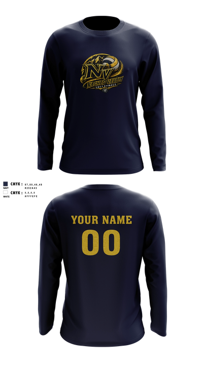 Naches Valley Ranger Basketball Long Sleeve Performance Shirt - 6