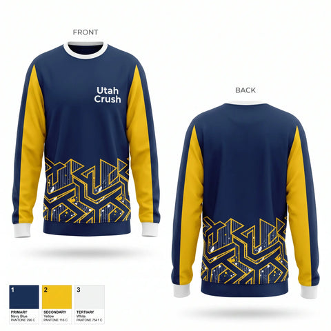 Crew Neck Sweatshirt, Utah Crush, Baseball, Teamtime, Team time, sublimation, custom sports apparel, team uniforms, spirit wear, spiritwear, sports uniforms, custom shirts, team store, custom team store, fundraiser sports, apparel fundraiser