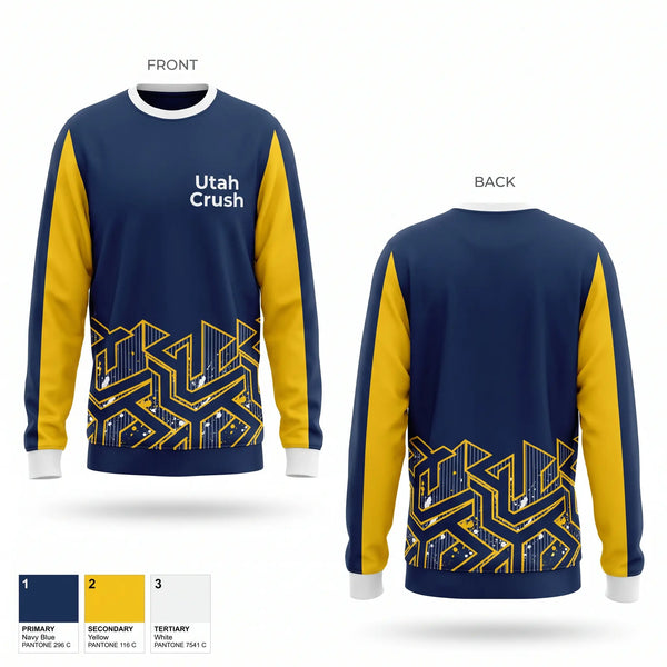Crew Neck Sweatshirt, Utah Crush, Baseball, Teamtime, Team time, sublimation, custom sports apparel, team uniforms, spirit wear, spiritwear, sports uniforms, custom shirts, team store, custom team store, fundraiser sports, apparel fundraiser