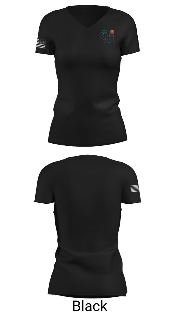 Womens Short Sleeve Vneck Shirt, Organ Mountain Knights Basketball, Men's Basketball, Teamtime, Team time, sublimation, custom sports apparel, team uniforms, spirit wear, spiritwear, sports uniforms, custom shirts, team store, custom team store, fundraiser sports, apparel fundraiser