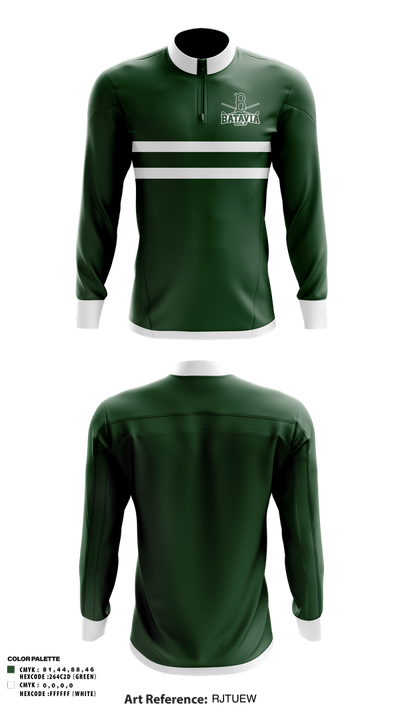Batavia Boys Golf 2468118 Quarter Zip Jacket - 1